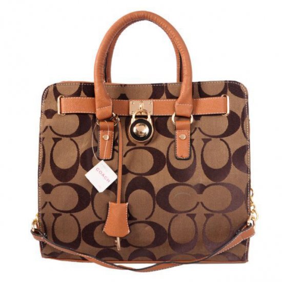 Coach Lock Medium Camel Totes AON | Women